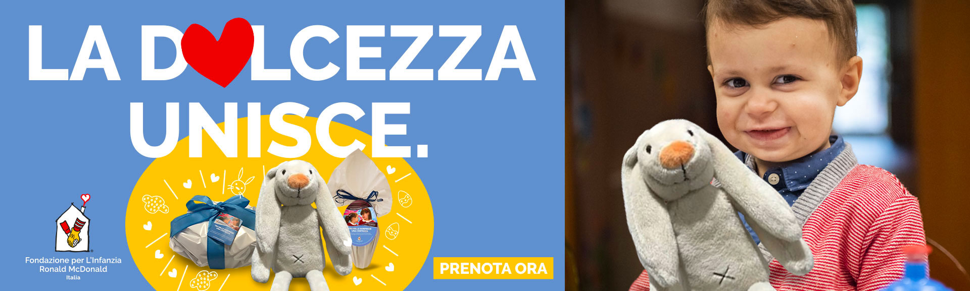 Anche quest’anno puoi scegliere i nostri dolci pasquali per sostenere i progetti delle nostre case