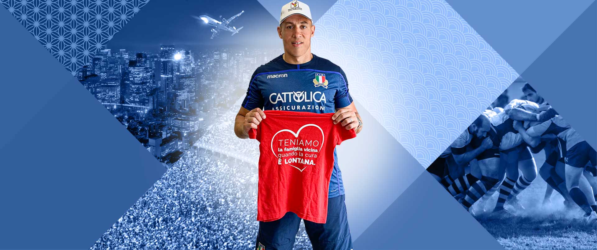 Con Sergio Parisse e la Nazionale Italiana di Rugby la solidarietà scende in campo