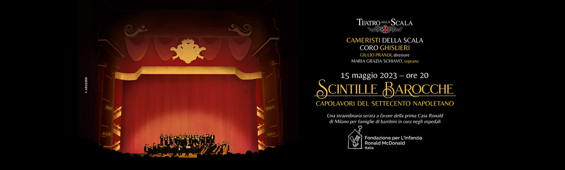 Lunedì 15 maggio 2023 alle ore 20 il Teatro alla Scala di Milano ospiterà i Cameristi della Scala e il Coro Ghislieri diretti dal Maestro Giulio Prandi in un concerto speciale