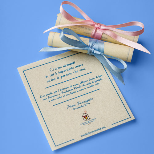 Pergamena 10x11 cm - Battesimo